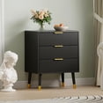 thumbnail image 1 of Eastvita Commode Moderne en Bois de 57 de Large, 3 Tiroirs, Design Cannelé pour le Rangement des Vêtements, 1 of 7