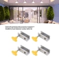 thumbnail image 4 of Cerradura De Puerta Corredera, Cerradura De Ventana De Seguridad Corredera Reutilizable, 4 Juegos, Circulación De Aire Mejorada, Prevención De Arañazos, Astilla Para Oficina, 4 of 7