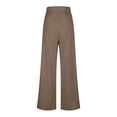 thumbnail image 6 of Maean Tall Pants for Women Long Elastic High Waist Wide Leg Loose Cotton Linen Trousers with Front Pockets, 6 of 7