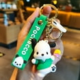 thumbnail image 5 of Cartoon Sanrio Keychain Pochacco Hello Kitty My Melody Kawaii Lover Doll Backpack Ornaments Pendant Key Ring Gifts for Friends, 5 of 9