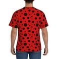thumbnail image 3 of Vsdgher Ladybug Pattern Print Men's Dry Fit Mesh Athletic Shirts Moisture Wicking Tennis T-Shirt Tops, 3 of 9