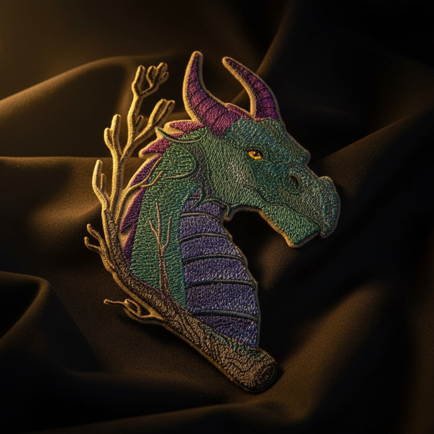 Custom Dragon Power Embroidery Iron On/Sew Patch [7.8" X 5.73"]