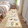 thumbnail image 2 of MJIAexp 2'x8' Jute Animal Dog Floral Kitchen Runner Rug,Woven Texture Machine Washable Runner Rug Non-Slip Rubberback Hallway Runner Laundry Rug Throw Carpet for Living Room Bedroom Dining Room Entry, 2 of 7