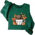 thumbnail image 4 of Byworldtasic Womens Long Sleeve TopsWomen Tis The Season Funny Pumpkin Football Game Day Shirt Long Sleeves Casual Autumn Tee Tops, 4 of 4