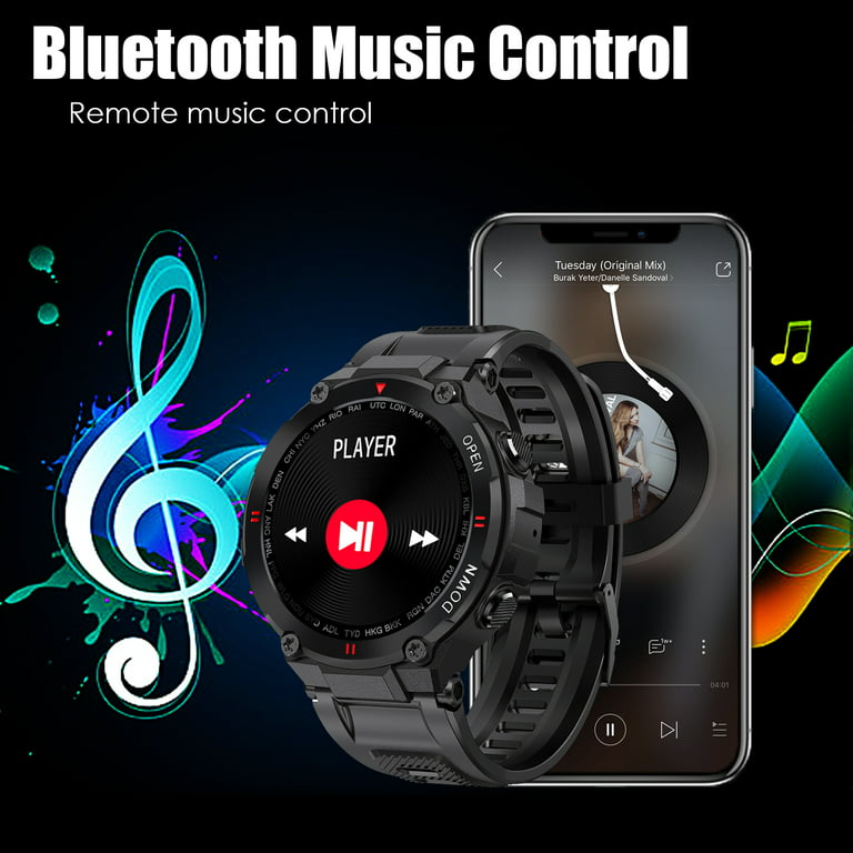 EIGIIS Smart Watch Men 1.39'' IPS Screen Bluetooth Call Wrist Watch 24  Sports Modes 400mAh Battery