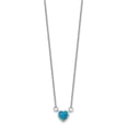 thumbnail image 2 of Diamond2Deal Collier Ras du Cou en Argent Sterling 925 Rhodié avec Cœur en Opale Créé, 16 Pouces, 2 of 6