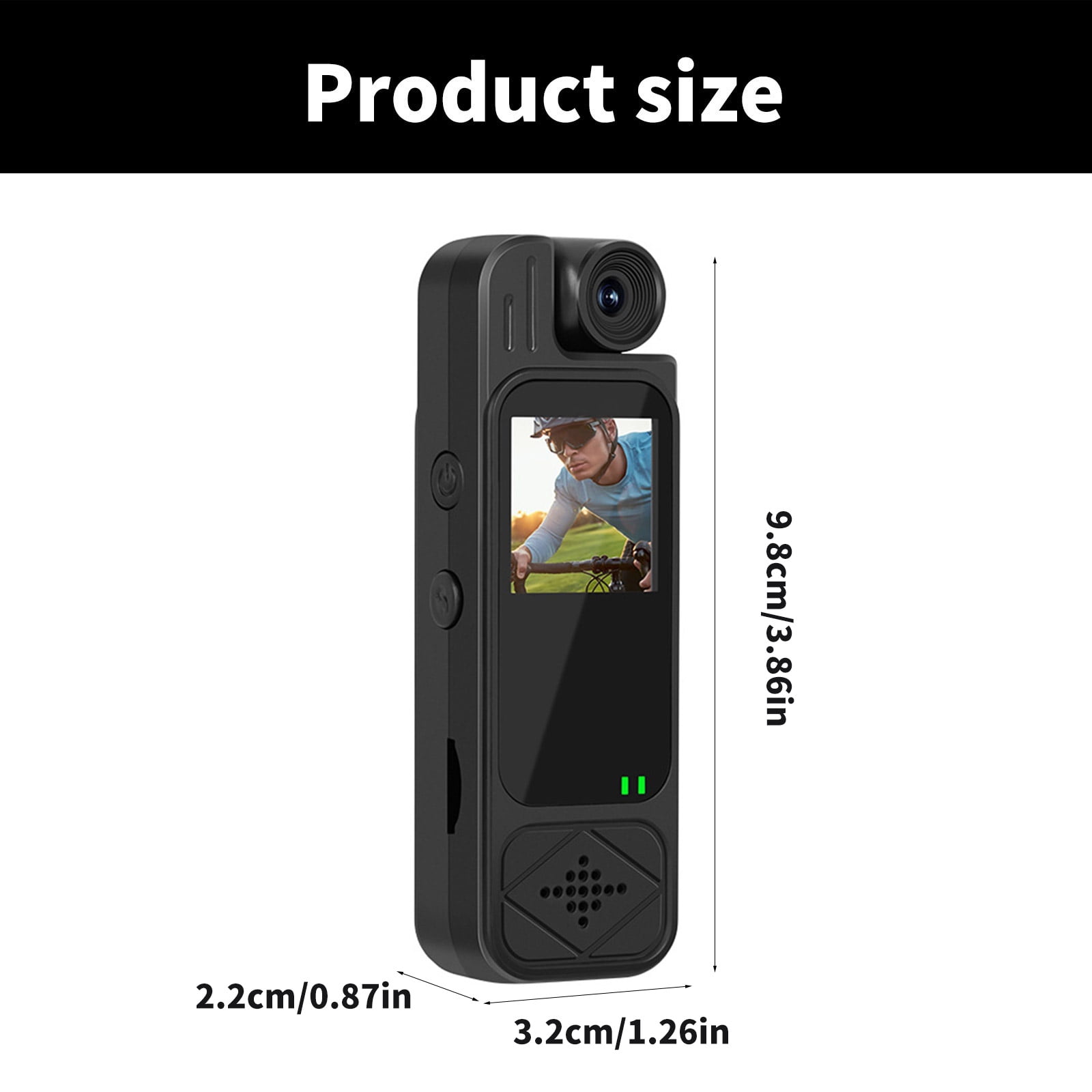 Small Camera With Night Visioning And 128GB Storage Support Pocket Video Camera For Hiking And Cycling Activity