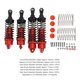 thumbnail image 5 of 20244 piezas de amortiguadores delanteros y traseros RC, amortiguadores RC de resorte elástico de plástico de aleación de aluminio para TRAXXAS SLASH 1/10, coche rojo, 5 of 5