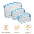 thumbnail image 2 of TNOBHG Transparent Cosmetic Travel Bags 3 Pcs/set Transparent Cosmetic Bag Set Waterproof Portable Stylish Makeup Organizer Clear Makeup Bag Set, 2 of 8