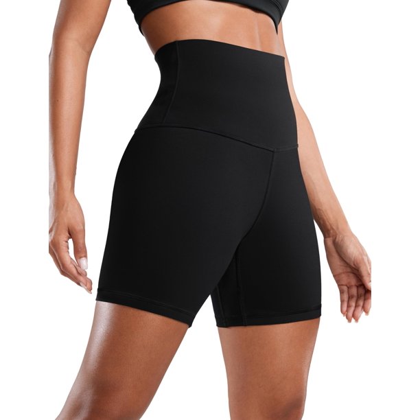 Shorts CRZ YOGA Butterluxe Cintura Súper Alta 15 cm Negro L