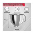 thumbnail image 2 of suitable for kitchenaid classic & artisan series 4.5-5 qt tilt-head mixer, 5 quart 304 stainless steel bowl, 2 of 5
