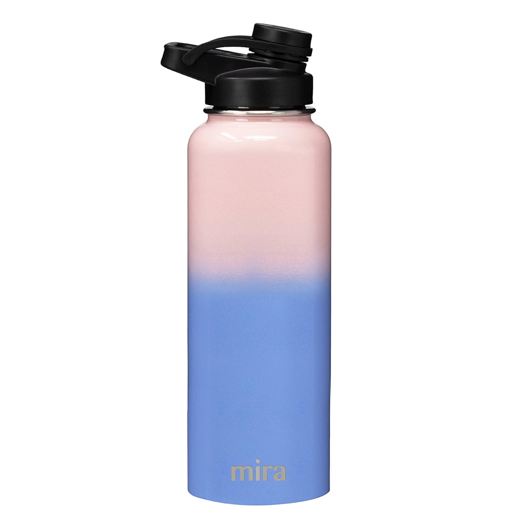 MIRA 40 oz Stainless Steel Insulated Sports Water Bottle | Metal ...