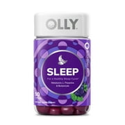 OLLY Sleep Gummy Supplement, 3mg Melatonin, L Theanine, Chamomile, Blackberry, 90 Ct