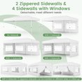 thumbnail image 6 of Gymax 10 X 20 FT Pop up Canopy Tent w/ 6 Sidewalls Wheeled Bag 6 Sandbags 10 Stakes White, 6 of 10