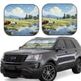thumbnail image 1 of Saiise Pasture Cow for Foldable Car Sun Shades (2-Pack) Offer Sun Protection with an Easy-fold Design for Convenient Windshield Shading-Small, 1 of 6