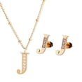 thumbnail image 1 of Juego Joyería Mujer, Collar Aretes Inicial Letras LuckyLy, Acero Inoxidable Baño de Oro 18k dorado UNITALLA, 1 of 6