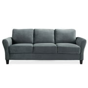 Lifestyle Solutions Alexa Sofa with Rolled Arms, Gray Fabric