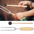 thumbnail image 4 of Tuning Fork, Sensory Tuning Fork Teaching Tuning Fork Handheld With Wooden Hammer For Physical Experiment ANGGREK BA1411, 4 of 8