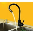 thumbnail image 5 of Flexible Kitchen Faucet High Arch 360° Rotatable Faucet Single Handle Lever for 1 Hole Sink, Hot & Cold Water Faucet Bendable Silicone Hose Easy to Fetch Any Area, All Black, 5 of 9