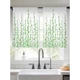 thumbnail image 2 of Green Polka Dots Sheer Curtains 54 Inch Length 2 Panels Set, Watercolor Abstract Art Voile Window Treatment Rod Pocket Short Kitchen Curtains Drapes for Bedroom 52"x54"x2, 2 of 7