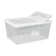 thumbnail image 1 of Caja de alimentación para reptiles, terrario transparente, hábitat, contenedor de incubación reutilizable, caja de cría para gecos, lagartos, , 32x22x15cm, 1 of 8