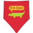 thumbnail image 2 of Inktastic 1st Birthday Alligator Jungle Baby Bandana Bib, 2 of 4