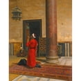 thumbnail image 2 of Ludwig Deutsch 12x14 Black Ornate Wood Framed Double Matted Museum Art Print Titled: Morning Prayers (1902), 2 of 5