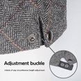 thumbnail image 4 of Gorra plana de tweed para hombre, gorra de conductor, gorra de repartidor de periódicos, boina irlandesa de repartidor de periódicos de moda ajustable, otoño invierno, 55-59 cm, 4 of 4