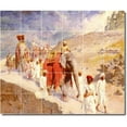 thumbnail image 1 of Ceramic Tile Mural-Edwin Weeks Village Painting 30. 25.5" w x 21.25" h using (30) 4.25 x 4.25 ceramic tiles, 1 of 3