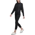 thumbnail image 3 of DKNY Sweat à Capuche Manches Dolman pour Femmes, Noir, Moyen, 3 of 4