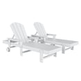 thumbnail image 2 of WestinTrends Adirondack Poly Reclining Chaise Lounge With Arms & Wheels (Set Of 2), White, 2 of 5
