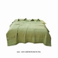 thumbnail image 3 of Cotton-Spandex Cooling Quilt Queen Size - 3x Breathable Summer Blanket with Temperature Control & Moisture-Wicking Technology, All-Season Lightweight Bedding for Hot Sleepers Green, 3 of 8