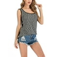 thumbnail image 4 of Womens Summer Vest Tops Sleeveless Shirt Scoop Neck Blouses Vest Tops Gray/Rose Red, 4 of 6