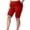 Red, variant on ZQUUVOU Women's Plus Size Yoga Pants Half Shorts Solid Color Elastic Waist Olive Green