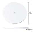 thumbnail image 3 of 6 Inch Lazy Susan Turntable White Acrylic Ball Bearing Rotating Tray For Spice Rack Table Cake Kitchen Pantry Decorating Bathrooms Tv Laptop Computer Monitor 30-Lb Load Capacity (360 Rotation), 3 of 4