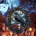 thumbnail image 5 of 1PC Acrylic Crow on Lamp Ornament, Gothic Halloween Hanging Decor for Dark Academia Home, Acrylic, (One Size, E), 5 of 7