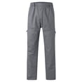 thumbnail image 2 of Akiihool Men's Pants Big And Tall Men's Slim Fit Pocket Stretch Twill Pant Casual Summer (Dark Gray,L), 2 of 5