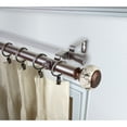 thumbnail image 2 of Domovina Kiara 1-inch Double Curtian Rod-Color:Bronze,Size:120-170", 2 of 2