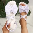 thumbnail image 7 of AUDeals Women’s Ankle Strap Bowknot Flat Sandals Open Toe Dressy Slip On Summer Beach Holiday Casual Shoes (White, 6.5), 7 of 7