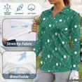 thumbnail image 6 of Jeiento Golf Club Women's Golf Shirts, Long Sleeve Sports Training Tops, V Neck Moisture Wicking Quick Dry Sun Protection Top for Court Practice and Outdoor Travel, 6 of 7