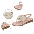 thumbnail image 4 of Girls Sandals Kids Toddler Girl Adjustable Sandals with Sparkle Design Bohemian Princess Beach Shoes Baby Sandals Pink 11 Years-11.5 Years, 4 of 7