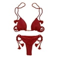 thumbnail image 1 of MSJUHEG Ensembles de Maillots de Bain, Maillot de Bain Rouge Femme, Ensembles de Bikini pour Femme, Maillots de Bain 2 Pcs pour Femme Ensemble Bikini à Dos Nu à Anneau, Bikini pour Femme, Maillot de Bain pour Femme Bikini Rouge m, 1 of 2