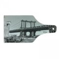 thumbnail image 1 of Landscape Cutting Board, Brooklyn New York Usa Landmark Bridge Street with Cars Photo, Decorative Tempered Glass Cutting and Serving Board, Wine Bottle Shape, Charcoal Grey White, by Ambesonne, 1 of 1