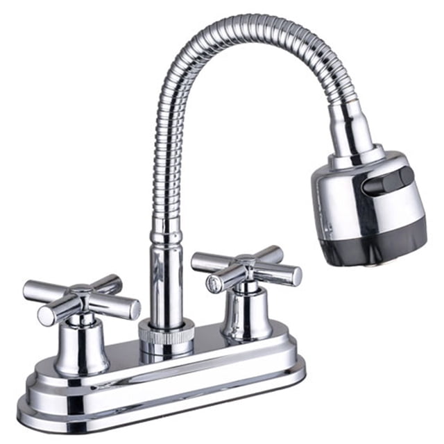Llave Mezcladora Baño Lavabo Alfa Cromado de Acero Inoxidable Manerales Cruz 2 Funciones