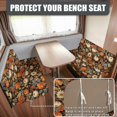 thumbnail image 2 of FOR U DESIGNS Pumpkin Dahlia Flower Print 2 Pcs RV Dinette Cushion Covers Scratch-resistant Camper Slipcover Stretch Sofa Furniture Protector, 1 Backrest Covers and 1 Bench Covers, Halloween Decor, 2 of 7