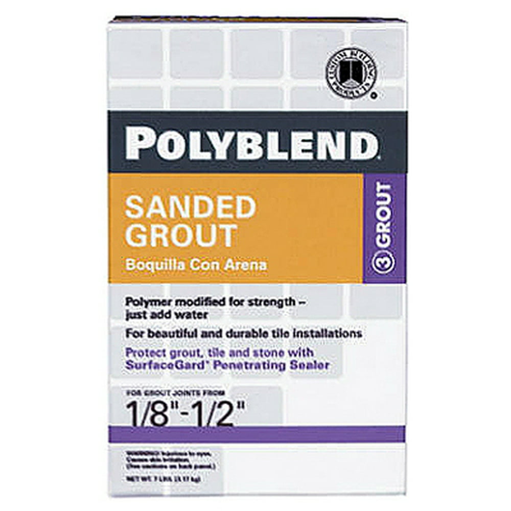 7 Lb. Snow White Sanded Polyblend Grout, Custom BLDG, PBG1174