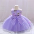 thumbnail image 2 of BULLPIANO Toddler Baby Girls Floal Lace Formal Tutu Dresses, Flower Girl Lace Tulle Wedding Party Ball Gown Dress 9M-3T, 2 of 6