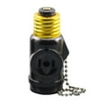 Screw Base Light Bulb Socket w/ Pull Chain Switch Converter 2 AC to