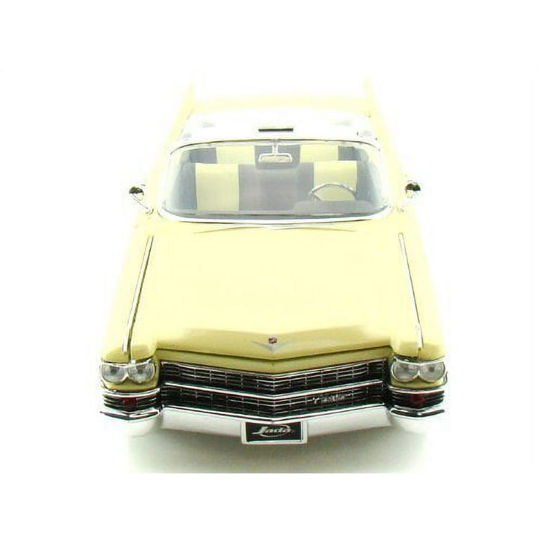 1963 Cadillac Series 62 Convertible Yellow 1/18 by Jada 96471