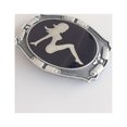 thumbnail image 5 of Antique Silver Truck Mud Flap Girl Enamel Belt Buckle, 5 of 6